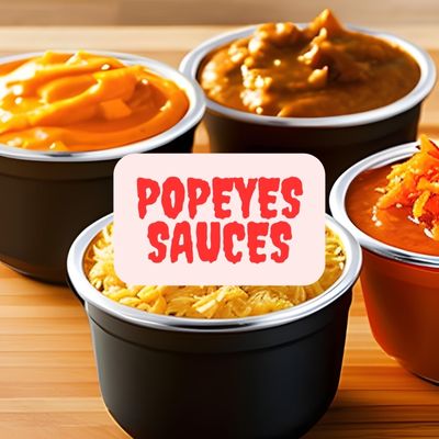 Dipping sauces at Popeyes 