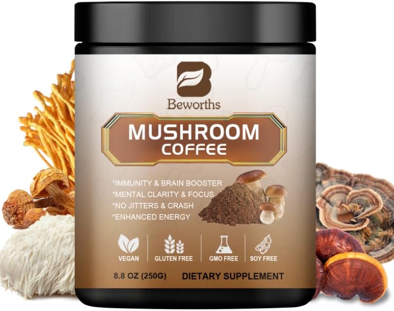 B BEWORTHS 10-in-1 Mushroom Coffee Blend