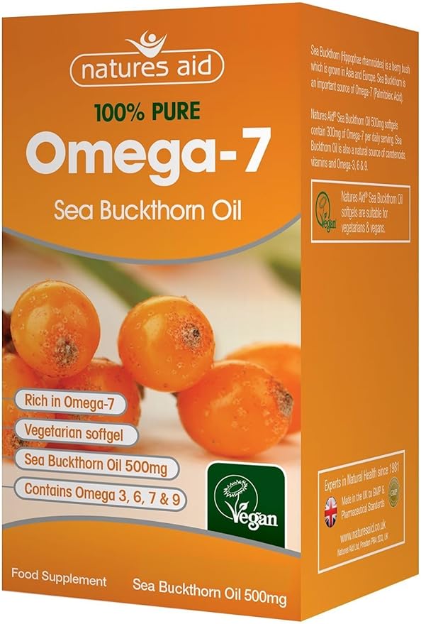 Natures Aid Supplements, Sea Buckthorn Oil 500 mg