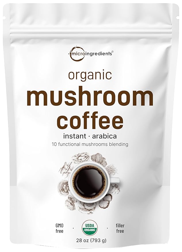 Micro Ingredients Organic Instant 10-in-1 Mushroom Coffee Powder