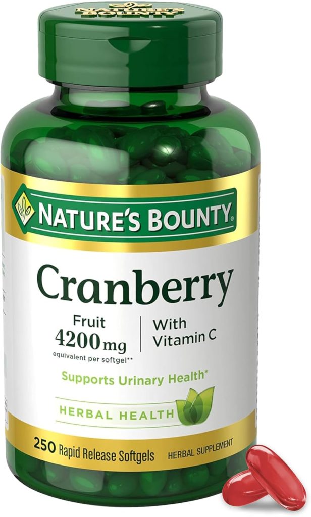 Nature's Bounty Cranberry with Vitamin C, Urinary Health & Immune Support