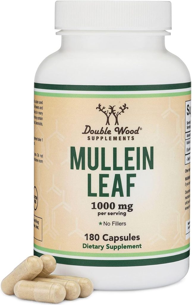 1. Double Wood Mullein Leaf Extract (500 mg)