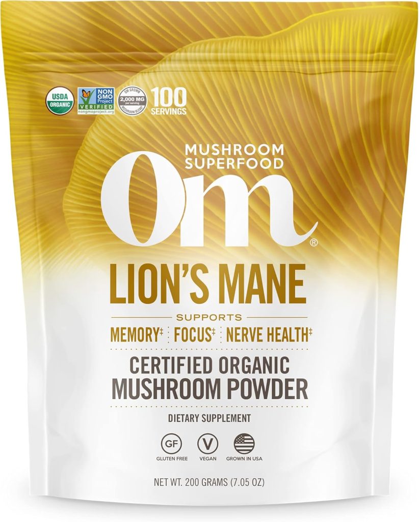 OM MUSHROOM SUPERFOOD Lion's Mane Organic Mushroom Powder