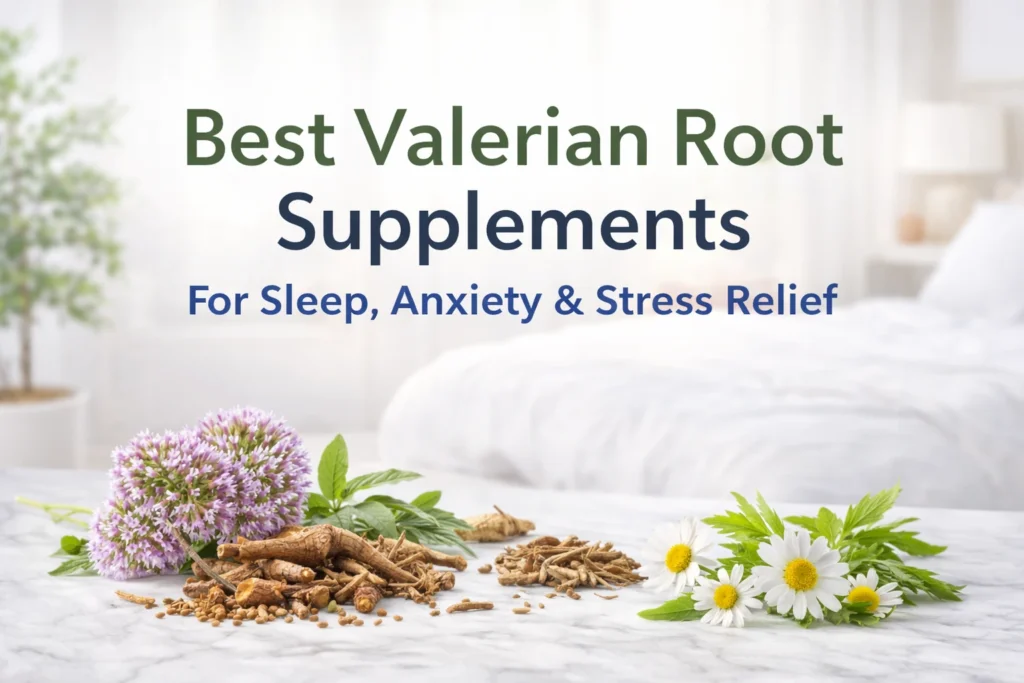 Best valerian root supplements for sleep anxiety and stress relief with valerian roots and calming herbs