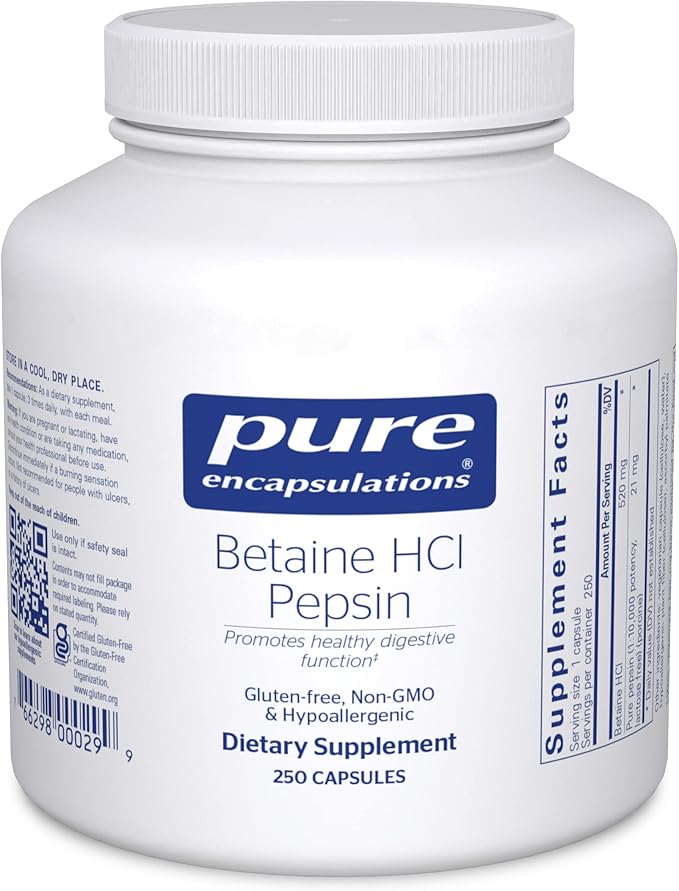 Pure Encapsulations Betaine HCl Pepsin