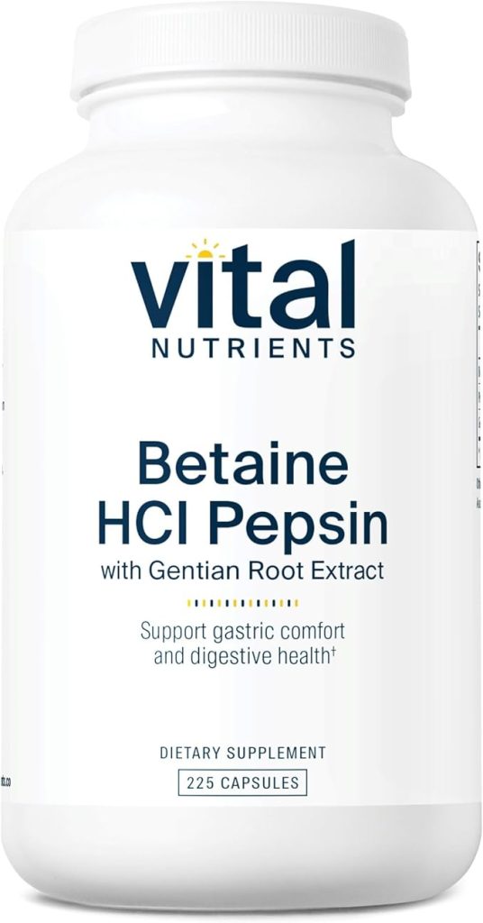 Vital Nutrients Betaine HCl Pepsin & Gentian Root