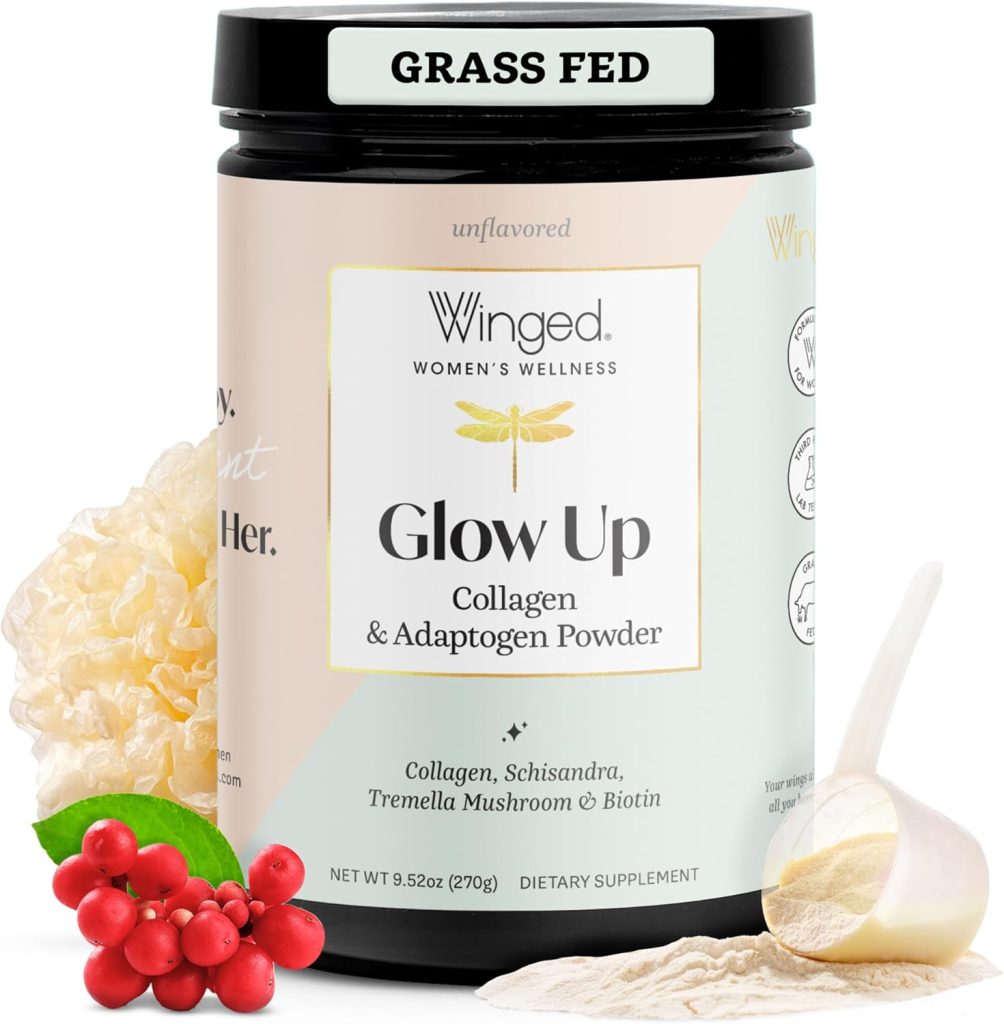 Winged Wellness Glow Up Collagen & Adaptogen Powder for Women