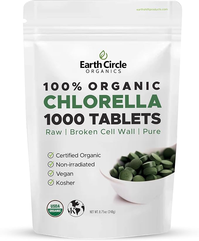 Earth Circle Organics Chlorella Tablets (1000 Count)