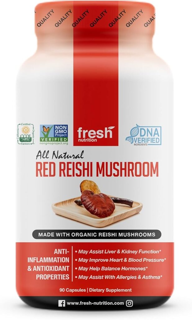 Fresh Nutrition best Organic Reishi Mushroom Capsules