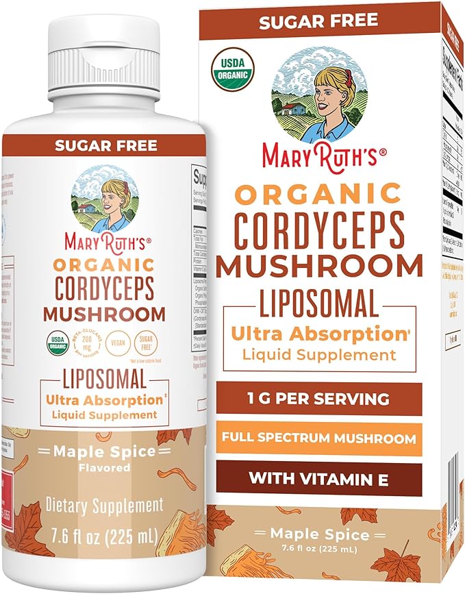 MaryRuth Organics Organic Cordyceps Mushroom Liposomal