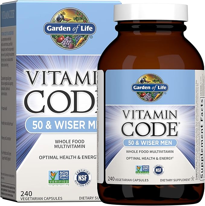 Garden of Life Vitamin Code 50 & Wiser Multivitamin