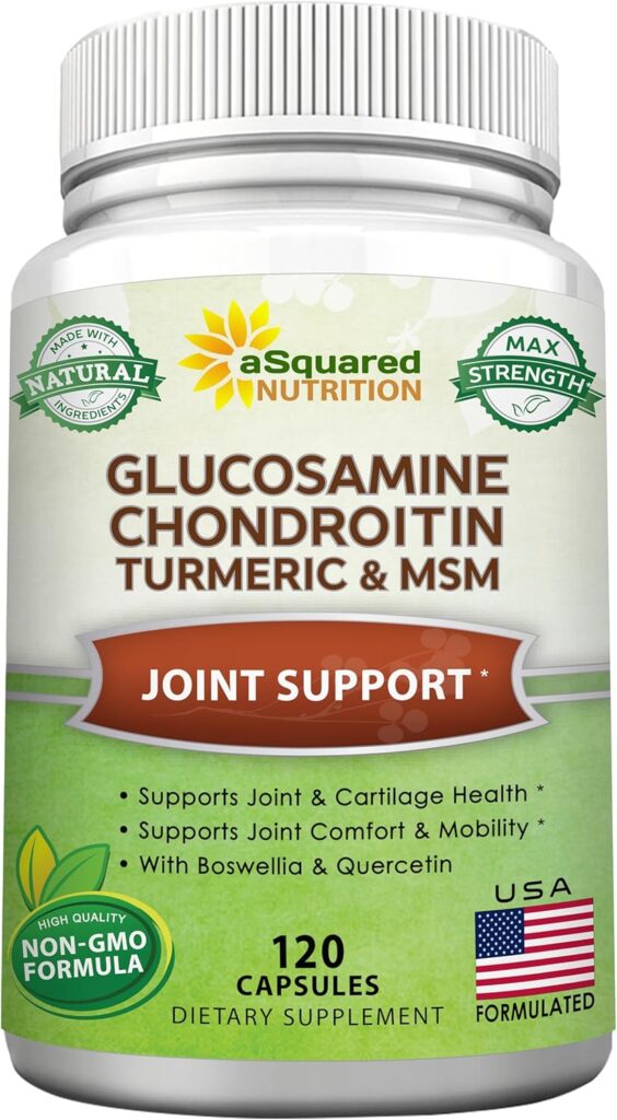 aSquared Nutrition Glucosamine Chondroitin Turmeric MSM Boswellia