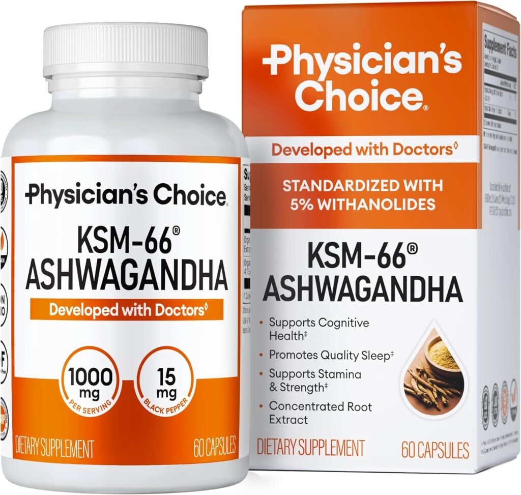 Physician's CHOICE KSM-66 Ashwagandha 1000mg