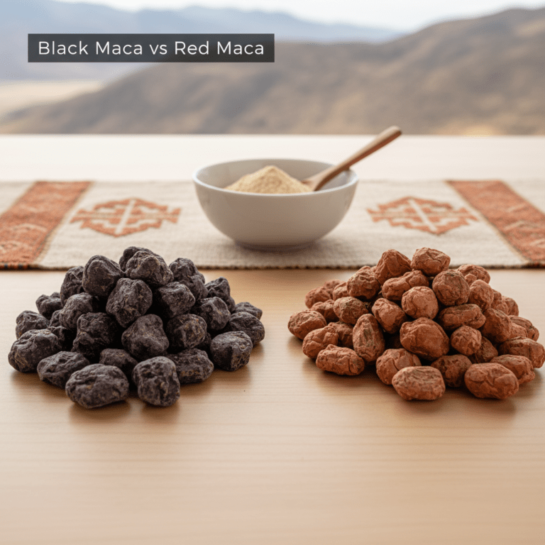 Black maca vs red maca comparison