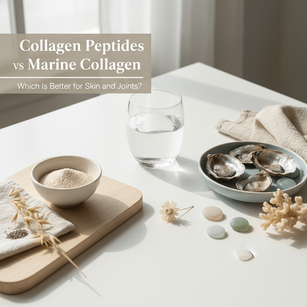 Collagen peptides vs marine collagen comparison for skin and joints