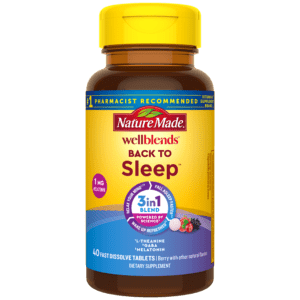 Nature Made Wellblends Back to Sleep supplement bottle