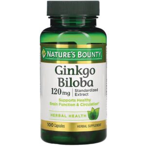 Nature's Bounty Ginkgo Biloba supplement bottle