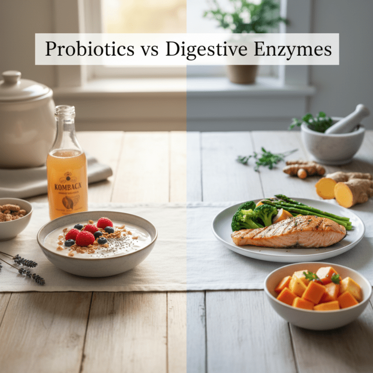Probiotics vs digestive enzymes comparison for gut health and meal comfort