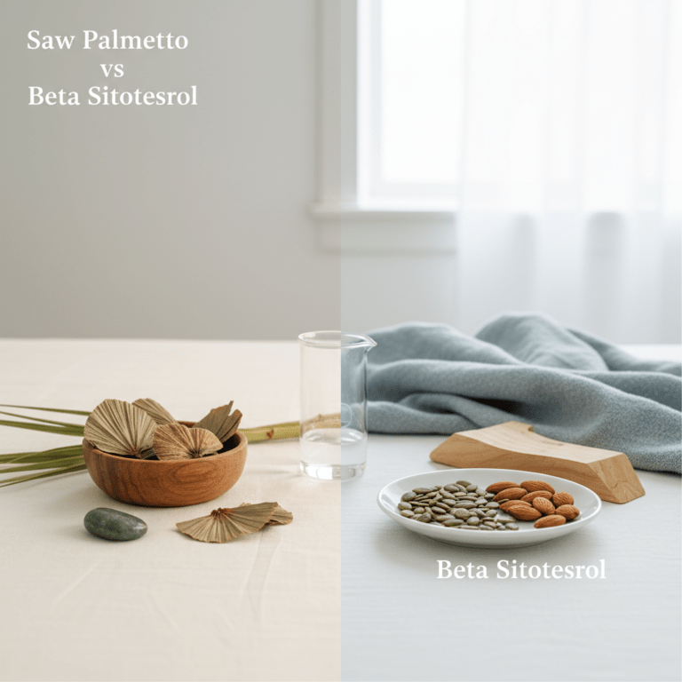 Saw palmetto vs beta sitosterol comparison for prostate support
