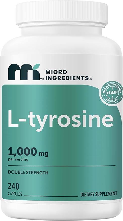 Micro Ingredients L-Tyrosine 1000mg — Best Plant-Based 4-Month Supply