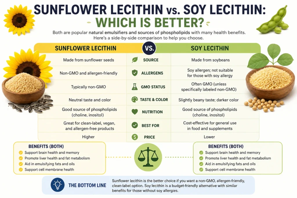 Sunflower Lecithin vs. Soy Lecithin: Which Is Better?
