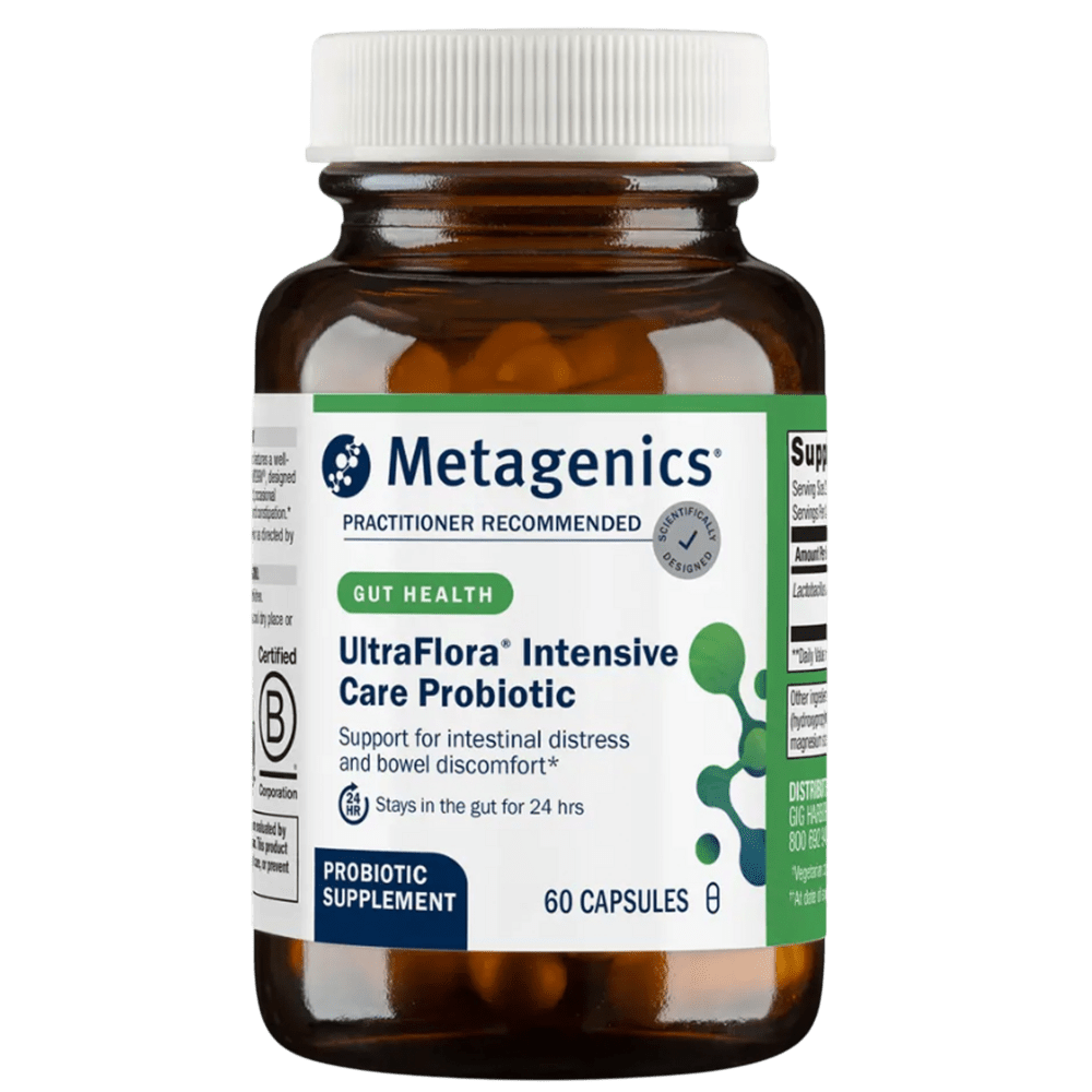 Metagenics UltraFlora Intensive Care probiotic bottle