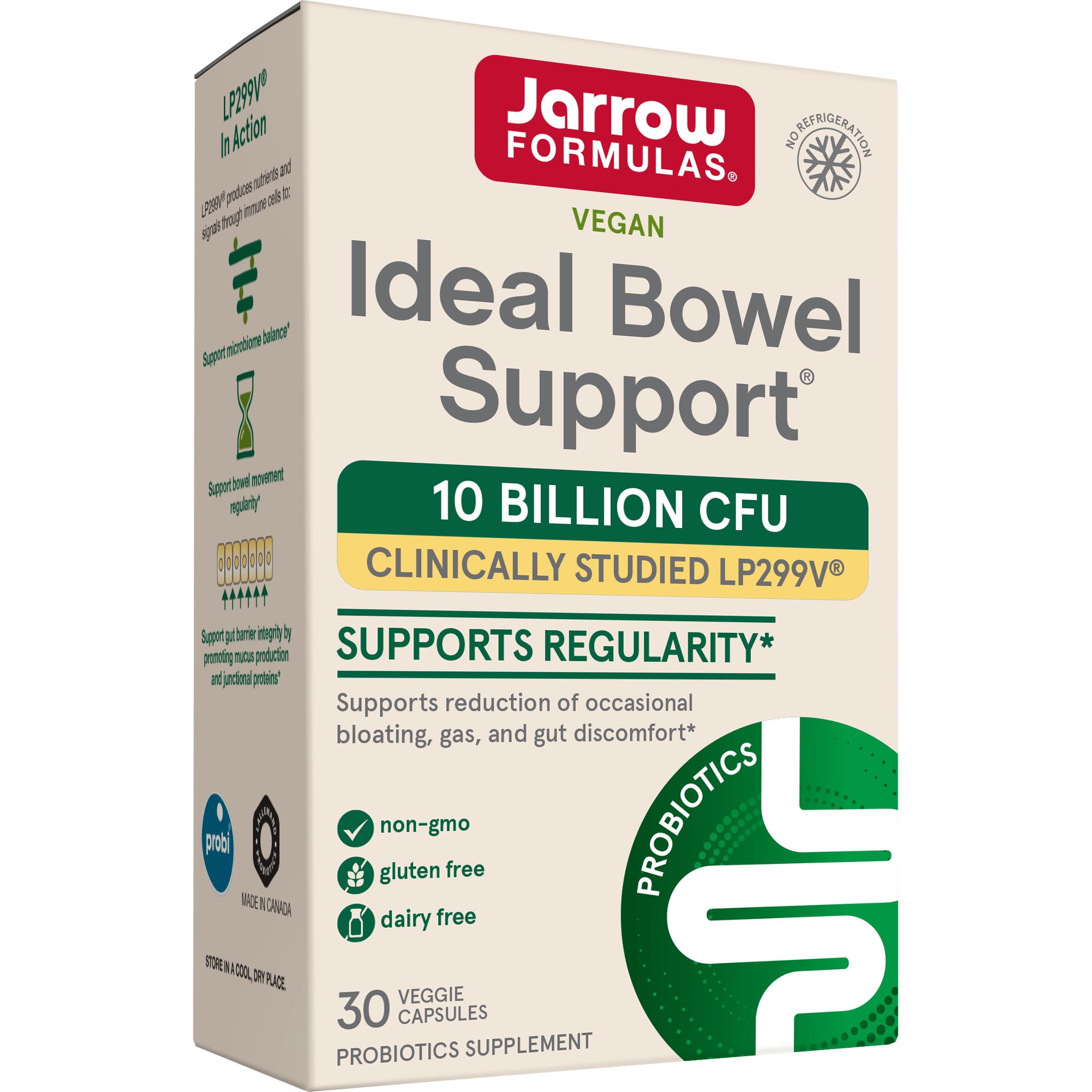 Jarrow Formulas Ideal Bowel Support probiotic bottle
