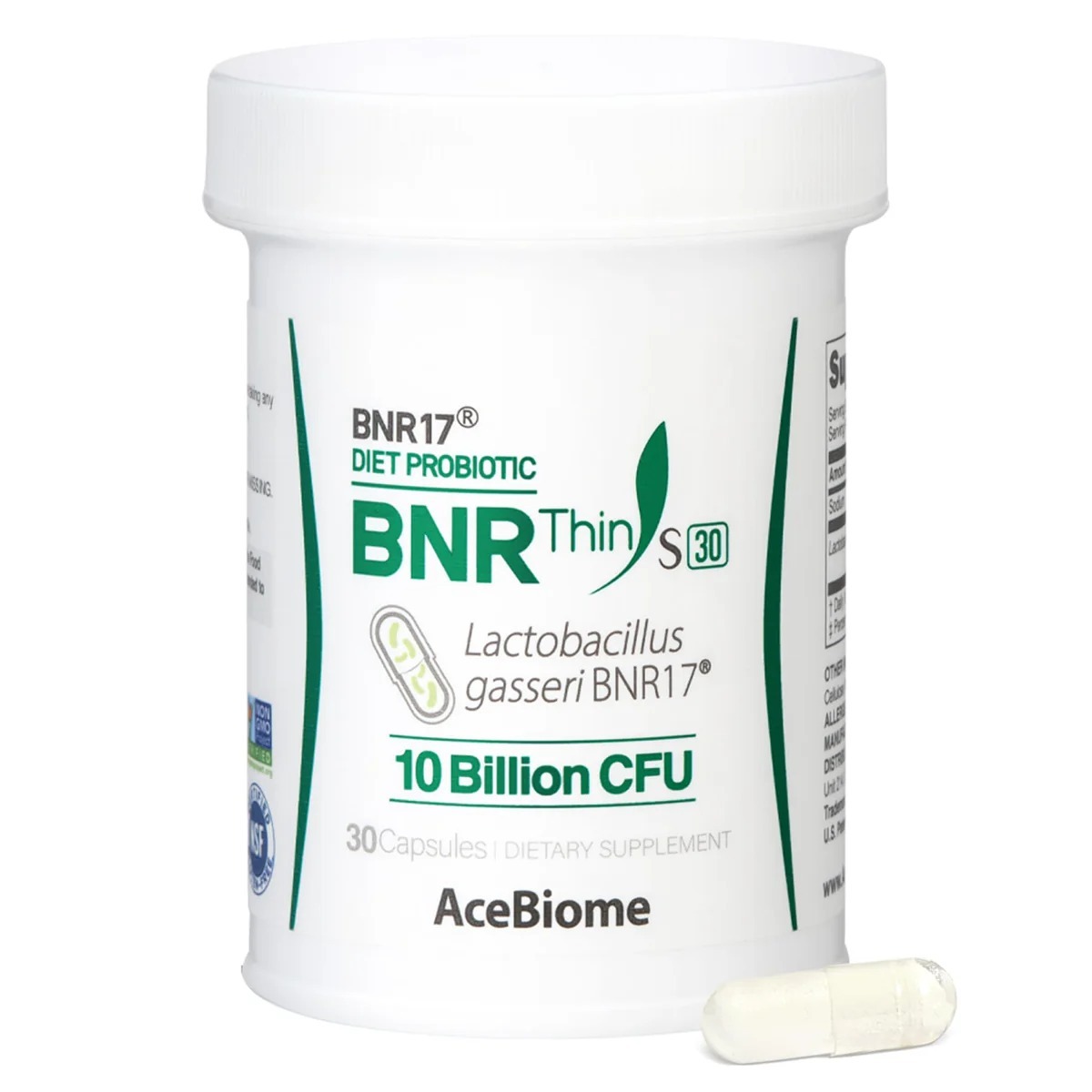 AceBiome BNRThin S30 Lactobacillus gasseri BNR17 bottle