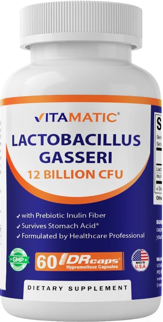 Vitamatic Lactobacillus Gasseri 12 Billion CFU supplement bottle