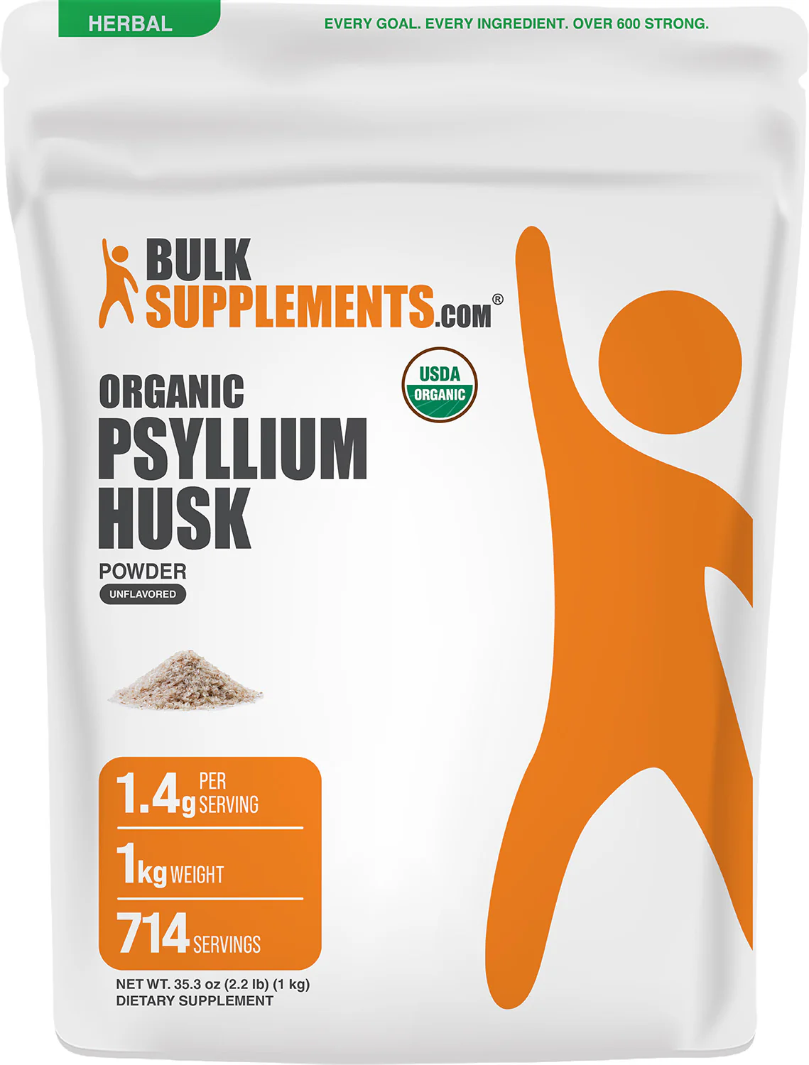 BulkSupplements Organic Psyllium Husk Powder