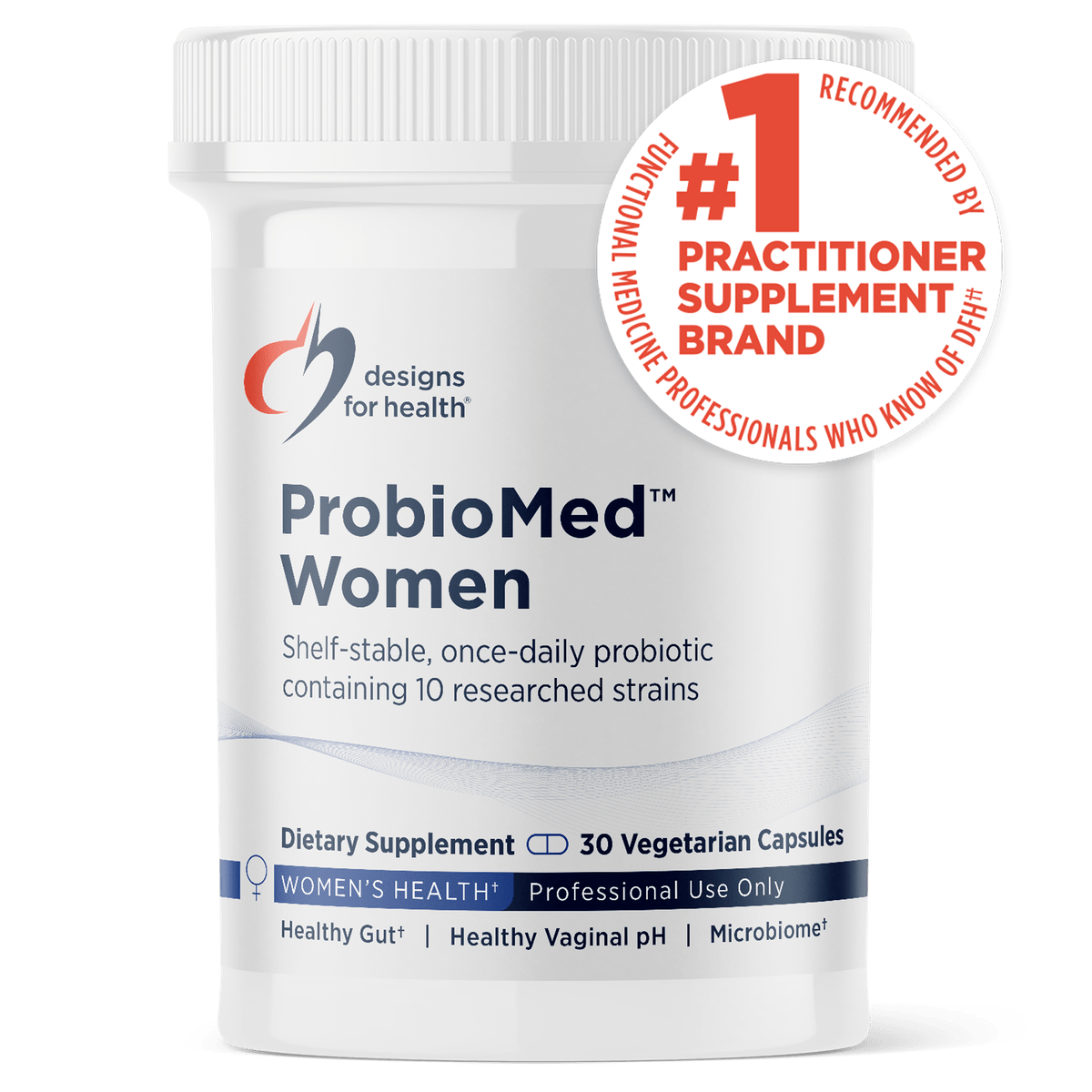 Designs for Health ProbioMed Women probiotic for women over 50 bottle
