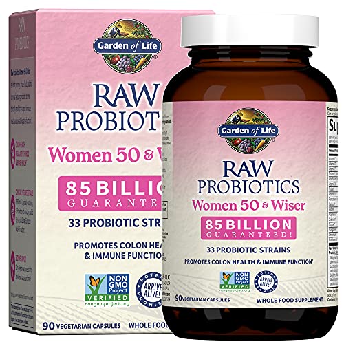 Garden of Life Raw Probiotics Women 50 & Wiser bottle and box for women over 50