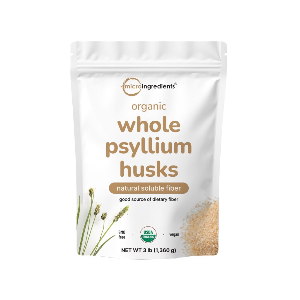 Micro Ingredients Organic Whole Psyllium Husks bag