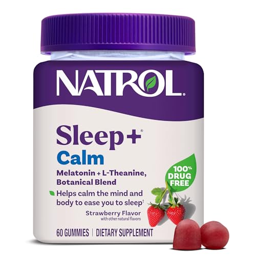 Natrol Sleep+ Calm melatonin and L-theanine gummies
