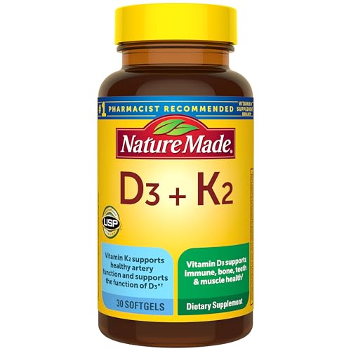 Nature Made Vitamin D3 + K2 Softgels product bottle