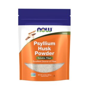 NOW Foods Psyllium Husk Powder supplement pouch