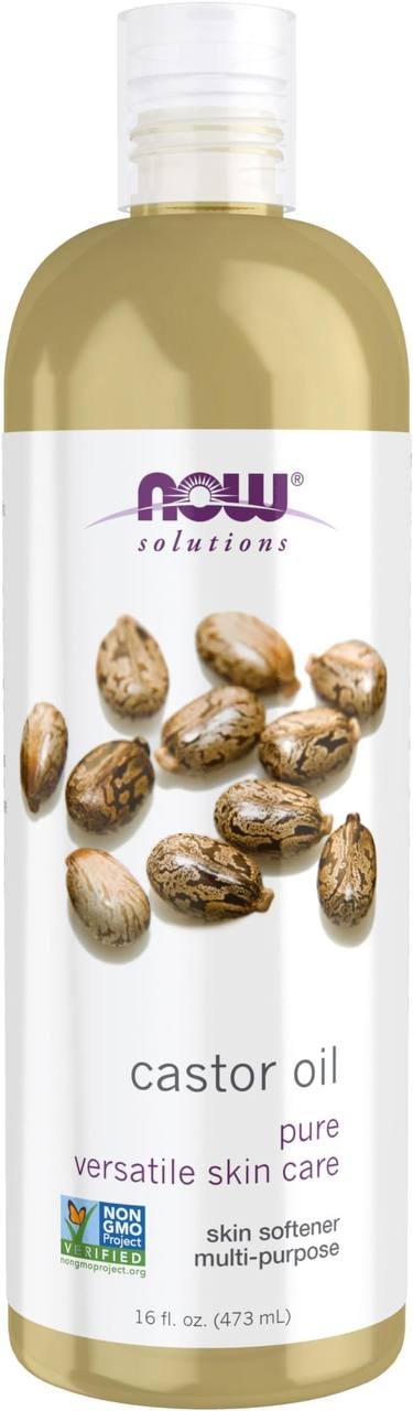 NOW Solutions pure castor oil bottle