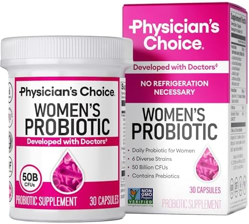 Physician’s Choice Women’s Probiotic for women over 50 box and bottle