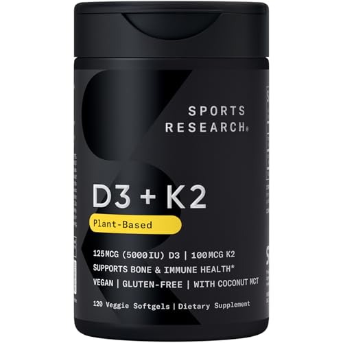 Sports Research Vitamin D3 + K2 Softgels product bottle